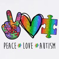Peace Love Autism Colorful Bucket Hat