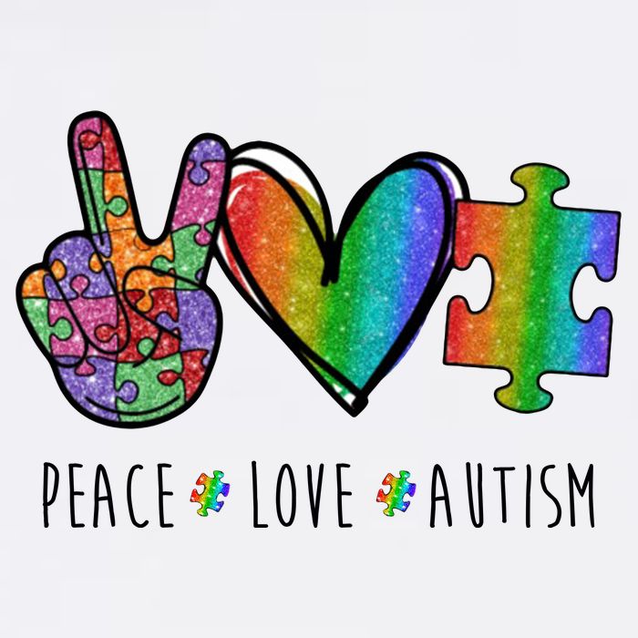 Peace Love Autism Colorful Bucket Hat