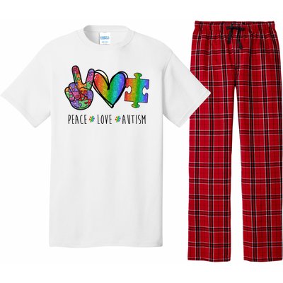 Peace Love Autism Colorful Pajama Set