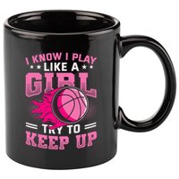 Play Like A Girl Basketball 11oz C Handle Ceramic Mug