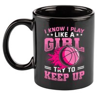 Play Like A Girl Basketball 11oz C Handle Ceramic Mug