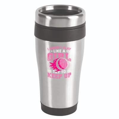 Play Like A Girl Basketball 16oz Travel Tumbler