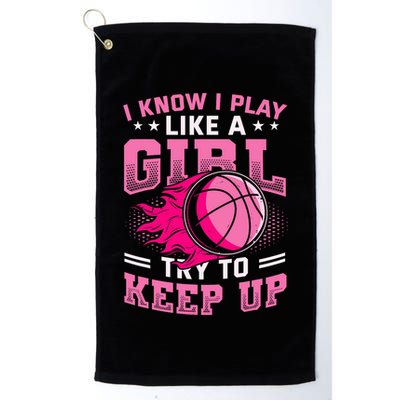 Play Like A Girl Basketball Golf Towel