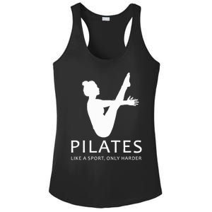 Pilates Like A Sport Only Harder Funny Contrology Saying Gag Ladies PosiCharge Competitor Racerback Tank