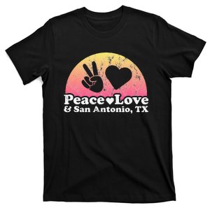 Peace Love and San Antonio TX Texas T-Shirt