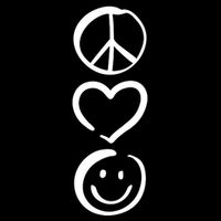 Peace Love And Happiness Peace Sign Heart Smile Zip Tote Bag