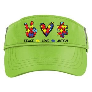 Peace Love Autism Awareness Adult Drive Performance Visor