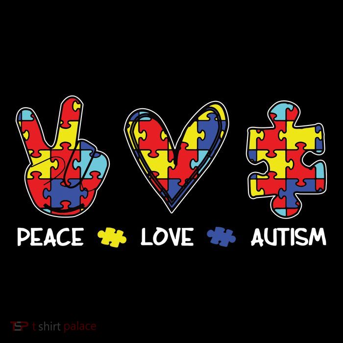 Peace Love Autism Awareness Performance Shirt