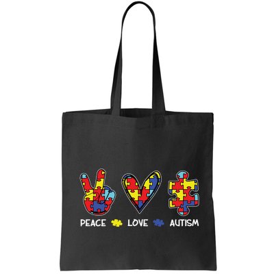 Peace Love Autism Awareness Bag