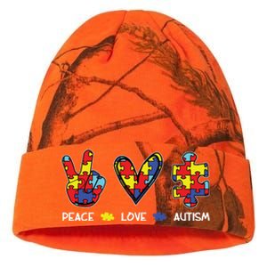 Peace Love Autism Awareness Kati Licensed 12" Camo Beanie