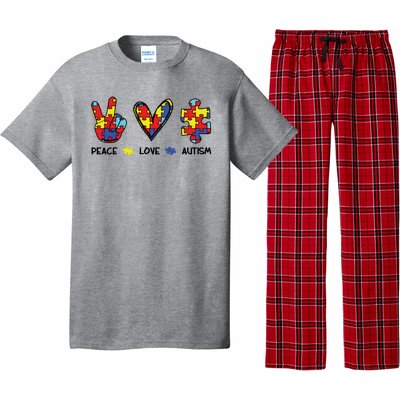 Peace Love Autism Awareness Pajama Set