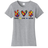 Peace Love Autism Awareness Women's T-Shirt