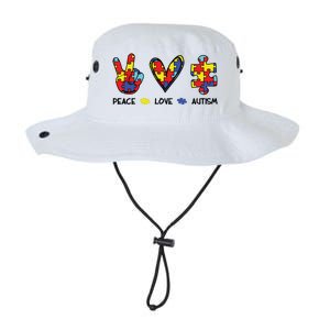 Peace Love Autism Awareness Legacy Cool Fit Booney Bucket Hat