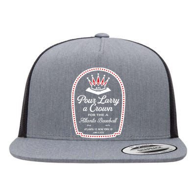 Pour Larry A Crown Atlanta Baseball Flat Bill Trucker Hat