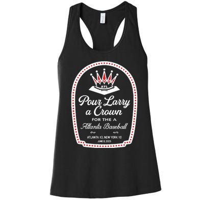 Pour Larry A Crown Atlanta Baseball Women's Racerback Tank