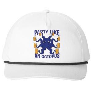 Party Like An Octopus Beer Snapback Five-Panel Rope Hat