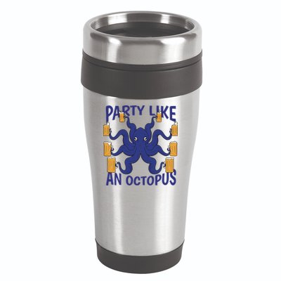 Party Like An Octopus Beer 16oz Travel Tumbler