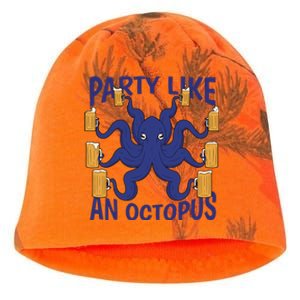 Party Like An Octopus Beer Kati - Camo Knit Beanie