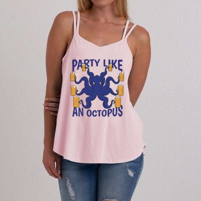 Party Like An Octopus Beer Women's Strappy Tank