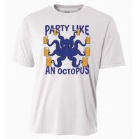 Party Like An Octopus Beer Cooling Performance Crew T-Shirt