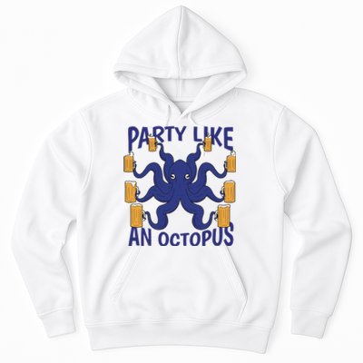 Party Like An Octopus Beer Hoodie