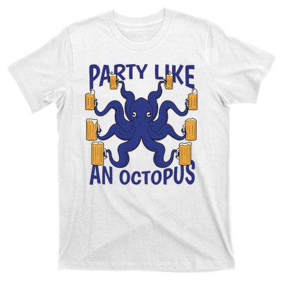 Party Like An Octopus Beer T-Shirt