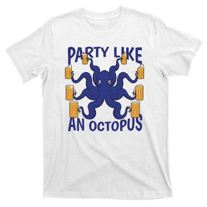 Party Like An Octopus Beer T-Shirt