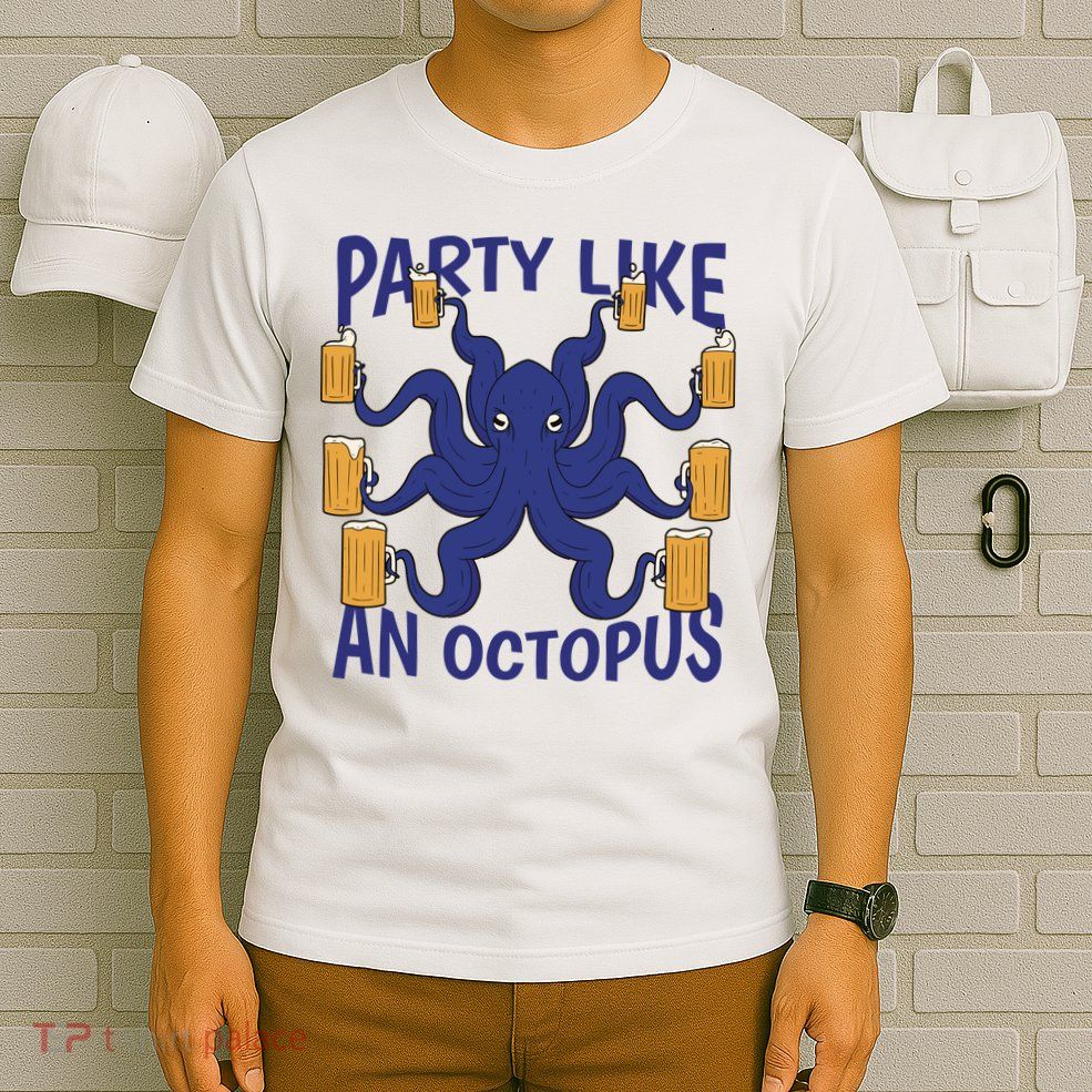 Party Like An Octopus Beer T-Shirt