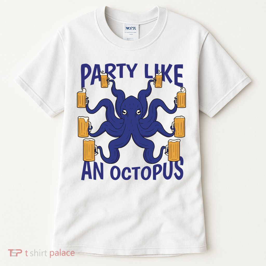 Party Like An Octopus Beer Tall T-Shirt