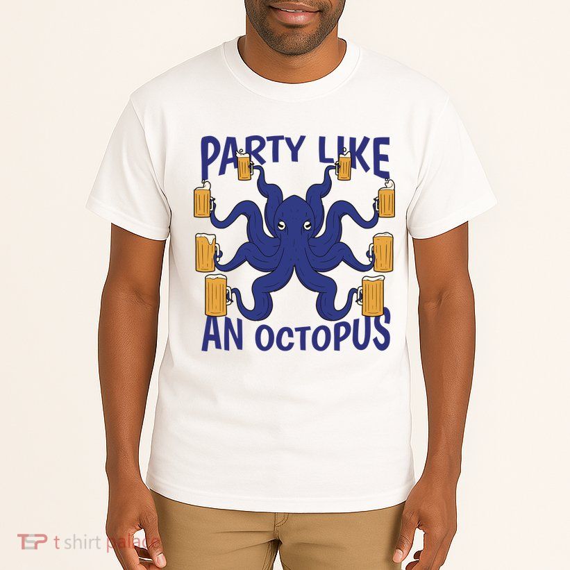 Party Like An Octopus Beer Tall T-Shirt