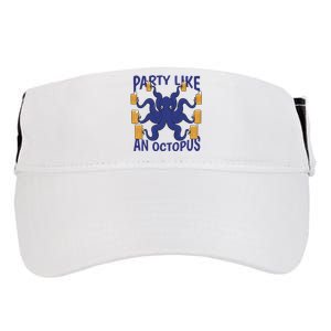 Party Like An Octopus Beer Adult Drive Performance Visor