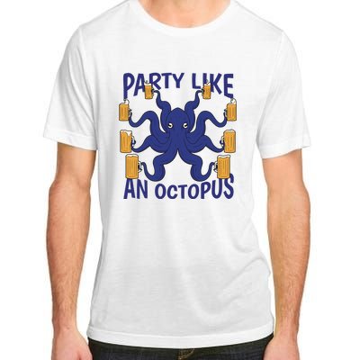 Party Like An Octopus Beer Adult ChromaSoft Performance T-Shirt