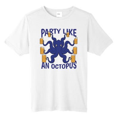 Party Like An Octopus Beer Tall Fusion ChromaSoft Performance T-Shirt