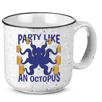 Party Like An Octopus Beer 15oz Campfire Ceramic Mug