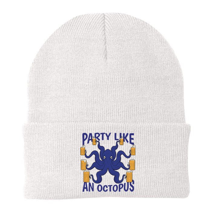 Party Like An Octopus Beer Knit Cap Winter Beanie