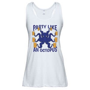 Party Like An Octopus Beer Ladies Essential Flowy Tank