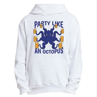 Party Like An Octopus Beer Urban Pullover Hoodie