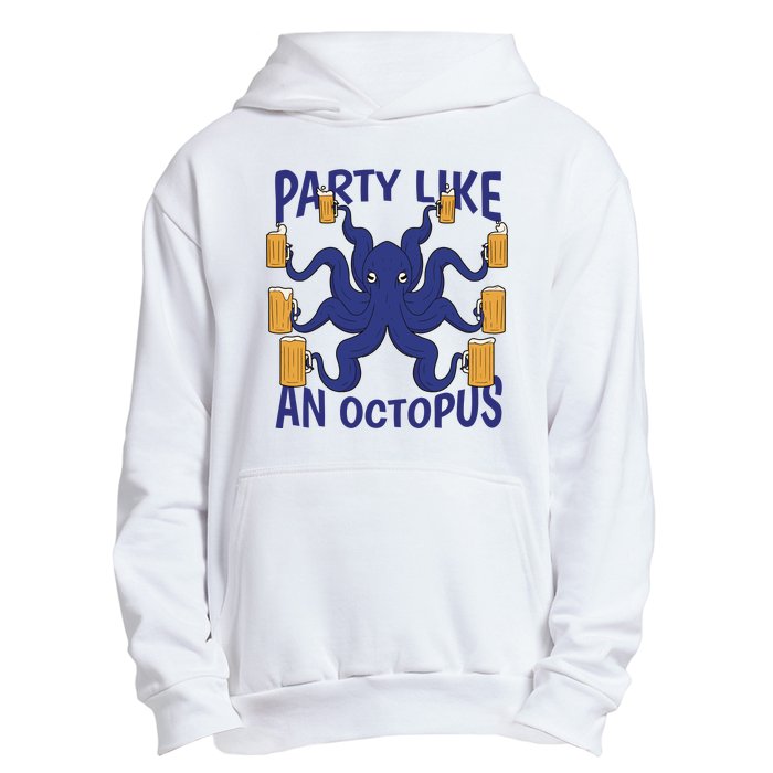 Party Like An Octopus Beer Urban Pullover Hoodie