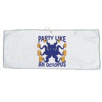 Party Like An Octopus Beer Large Microfiber Waffle Golf Towel