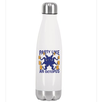 Party Like An Octopus Beer Stainless Steel Insulated Water Bottle