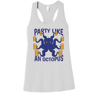 Party Like An Octopus Beer Women's Racerback Tank