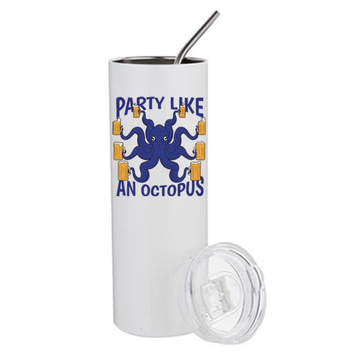 Party Like An Octopus Beer Stainless Steel Tumbler