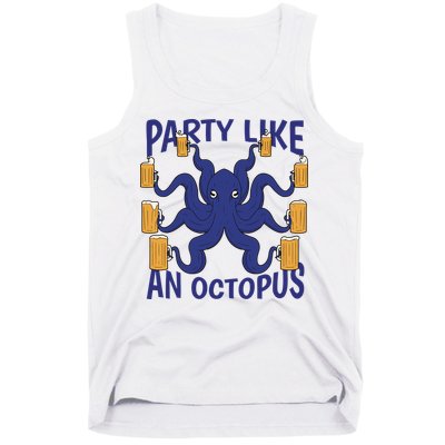 Party Like An Octopus Beer Tank Top
