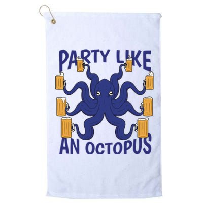 Party Like An Octopus Beer Platinum Collection Golf Towel