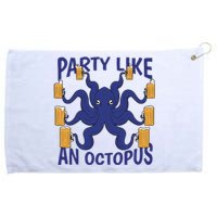 Party Like An Octopus Beer Grommeted Golf Towel