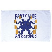 Party Like An Octopus Beer Microfiber Hand Towel