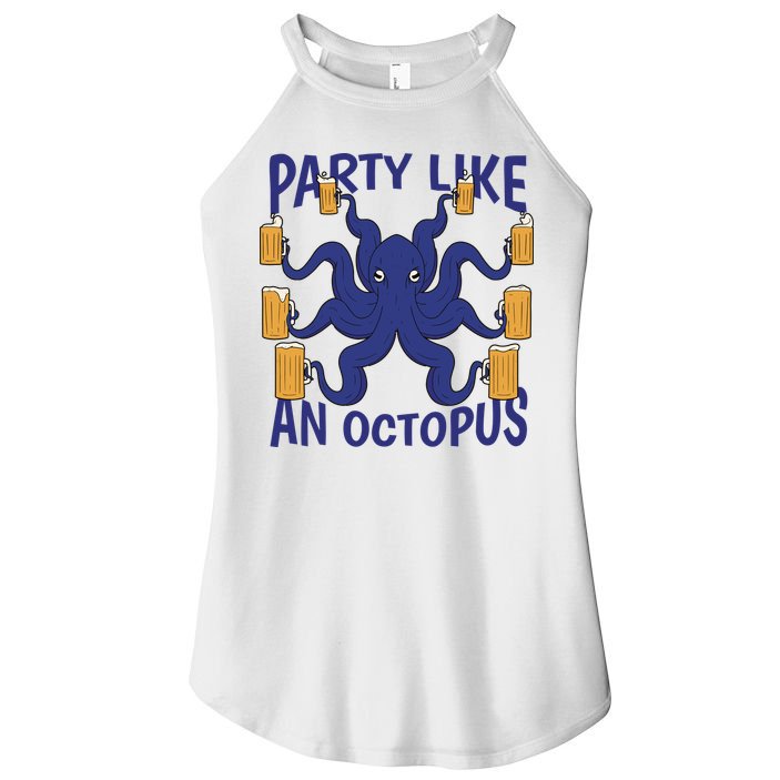 Party Like An Octopus Beer Women's Perfect Tri Rocker Tank