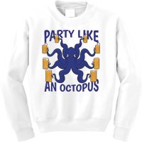 Party Like An Octopus Beer Kids Sweatshirt