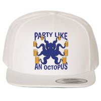 Party Like An Octopus Beer Wool Snapback Cap