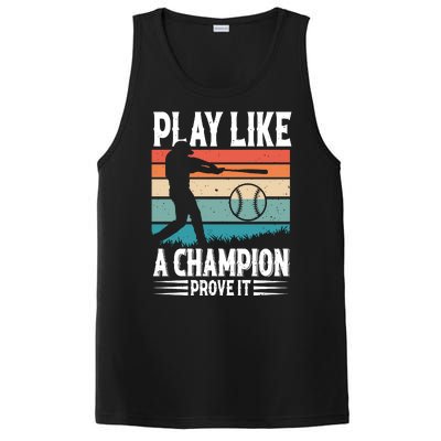 Play Like A Champion Prove It Vintage Sunset Retro PosiCharge Competitor Tank